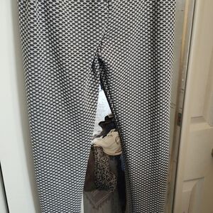 Gray & White Geometric Leggings Yoga